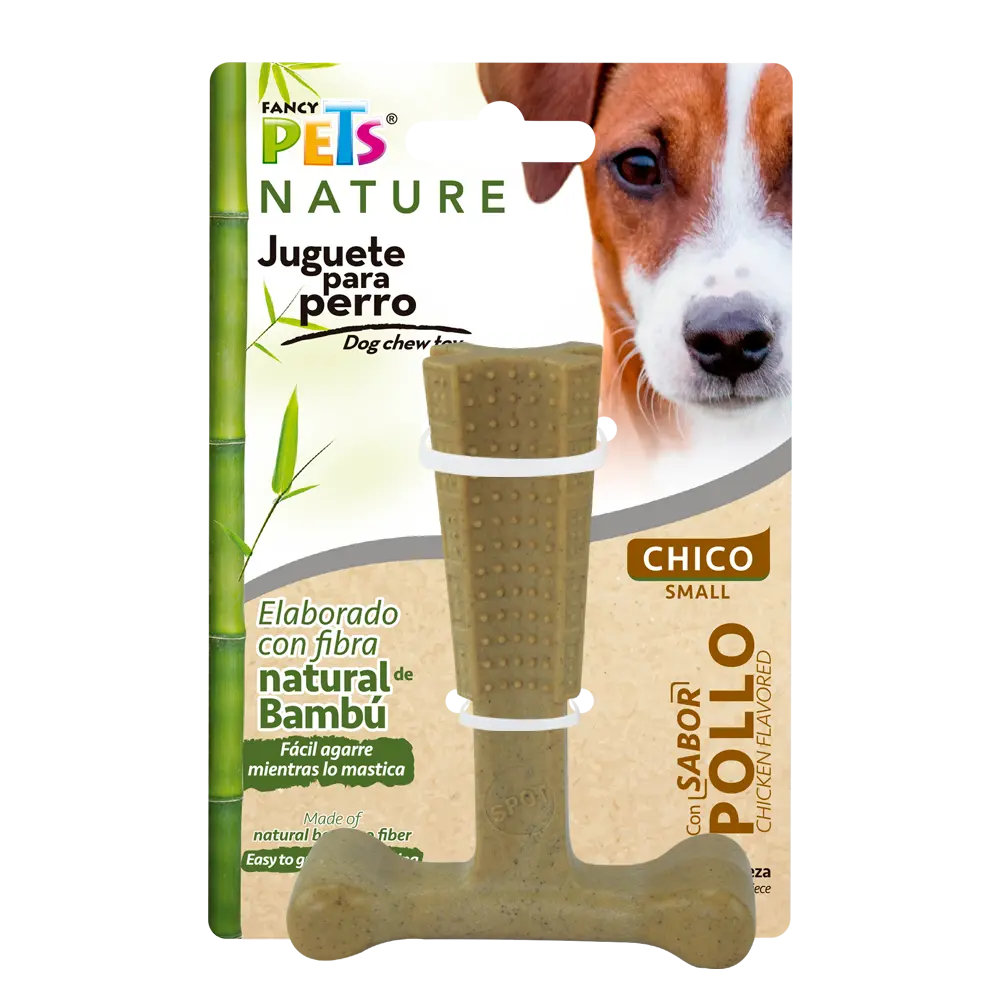 Juguete Hueso Bambu Plus Ch Sabor Pollo