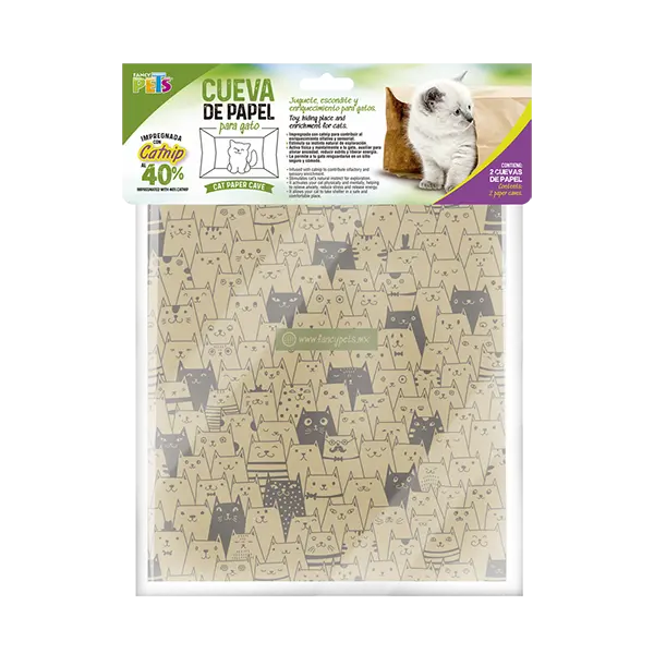 Cueva de Papel C/Catnip P/Gato