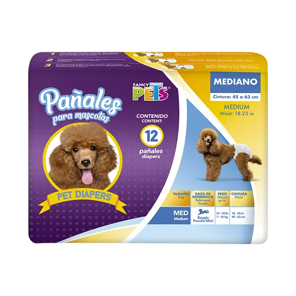 Pañal Med P/Perro - 12 PZ