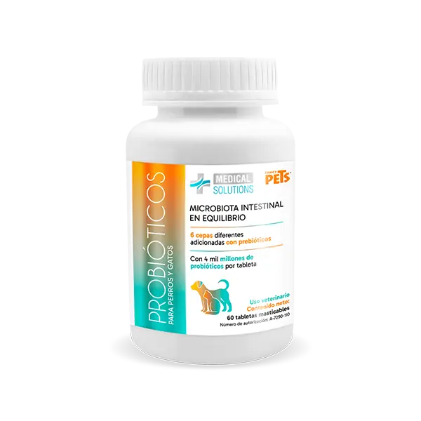 MS Probioticos Tabletas Masticables P/Perros y Gatos 60 TAB