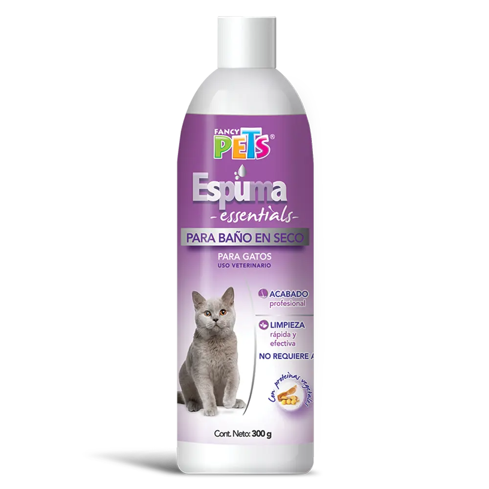 Espuma P/Baño en Seco P/Gatos Essentials 300 G.
