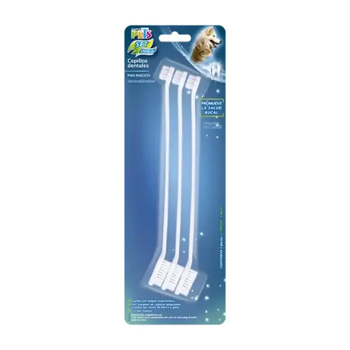 [FL8354] Set de Cepillos Dentales P/Mascota - 3PZ