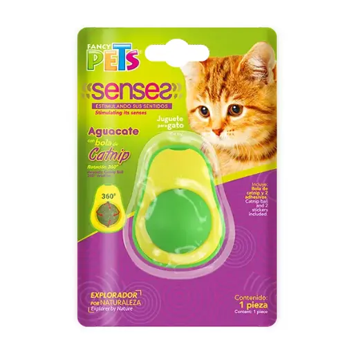 [FL8496] Juguete Aguacate C/Bola de Catnip P/Gato Play