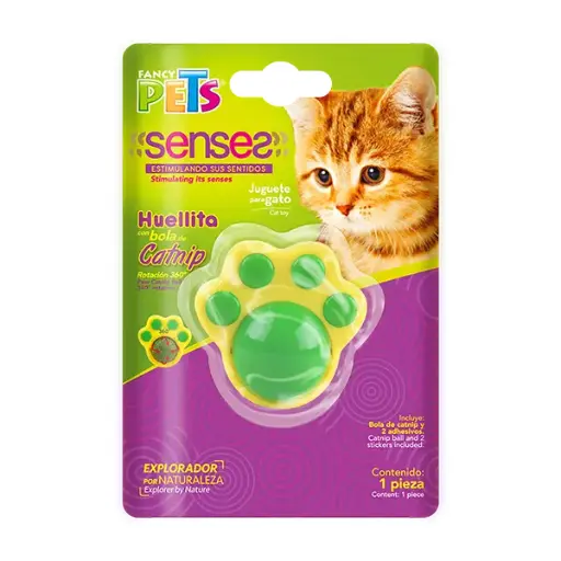 [FL8497] Juguete Huella C/Bola de Catnip P/ Gato Play