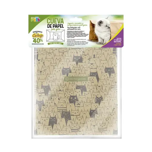 [FL4152] Cueva de Papel C/Catnip P/Gato